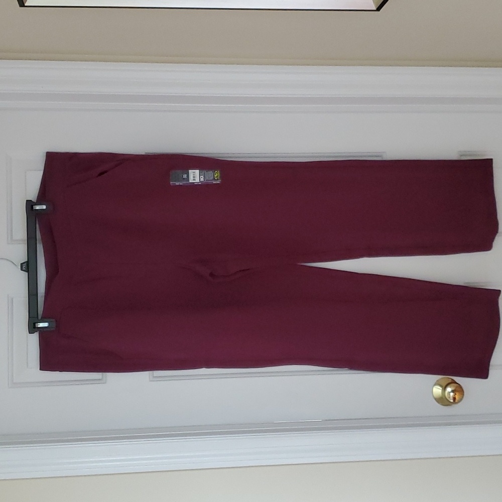 Plus 20 Athletic Works Burgundy Fleece Sweatpants New